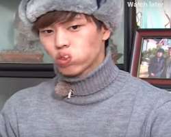 Yook Sungjae eating non vegetarian food